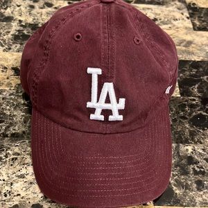 NWOT Los Angeles Dodgers ‘47 Clean-Up Maroon Adjustable Hat